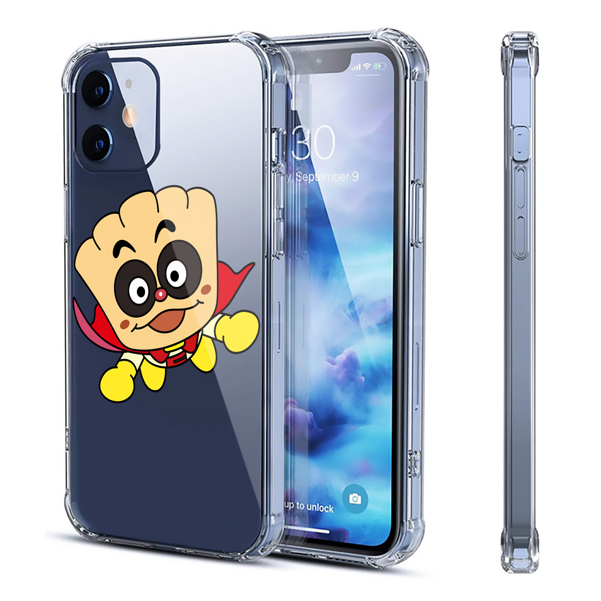 （画像用） アンパンマン Anpanman 【iPhone 12シリーズ対応】透明スマホケース（クリアソフトケース）